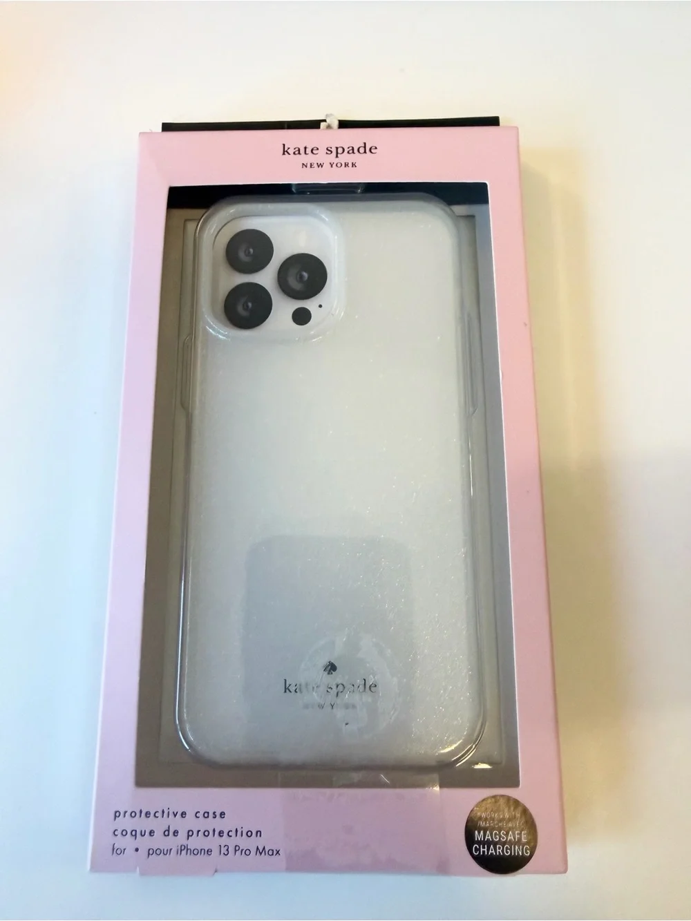kate spade New York Iridescent Floral Clear iPhone 13 Pro Max Case MagSafe *NIB*